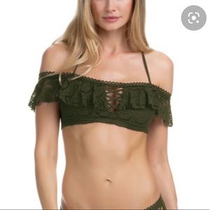 Becca off the should crochet swim top